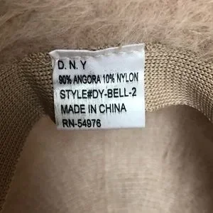 DNY Angora Rabbit Hair Cream Natural Bucket Hat DNY | Accessories | Dny Angora Rabbit Hair Cream Natural  main image 4
